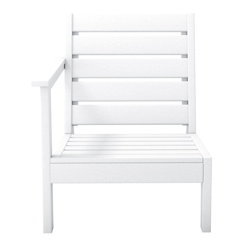 WestinTrends Outdoor Patio HDPE Deep Seating Sectional Loveseat