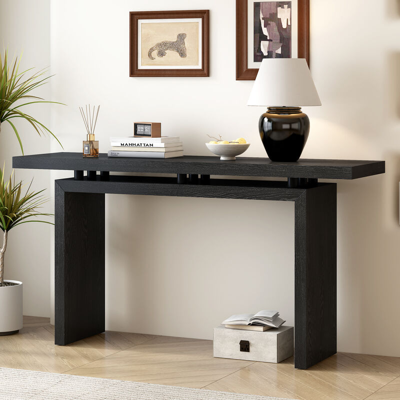 Merax Modern Simple Style Ash Veneer Console Table