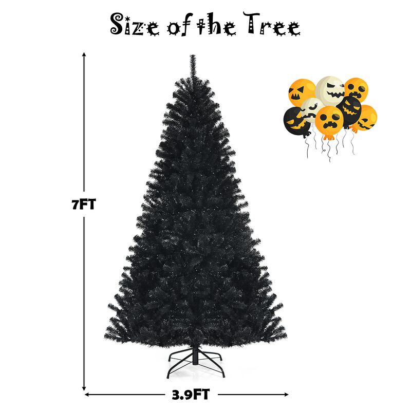 Artificial Christmas Halloween Tree with Purple LED Lights for Spooky and Festive Holiday Decor