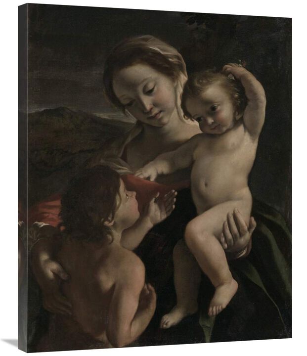 Madonna and Child with the Infant Saint John the Baptist-Canvas Art-28x35