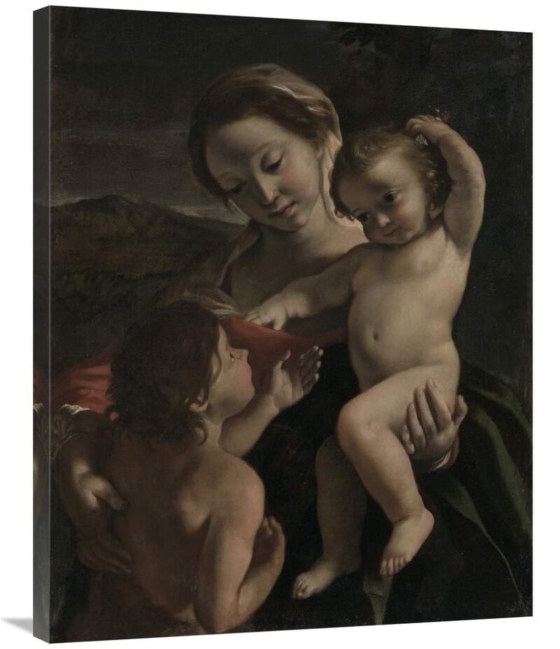Madonna and Child with the Infant Saint John the Baptist-Canvas Art-28x35