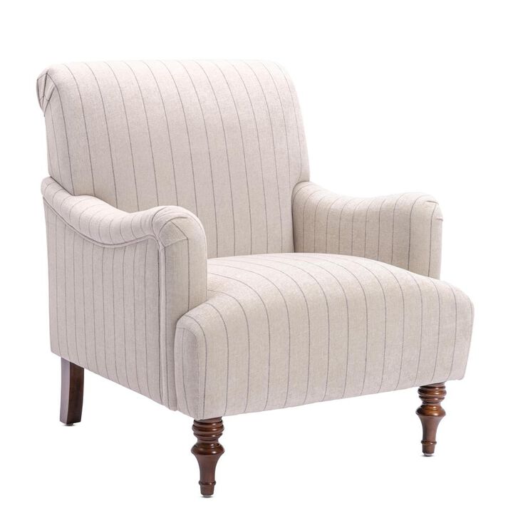 CSP Seville Sea Oat Striped Arm Chair