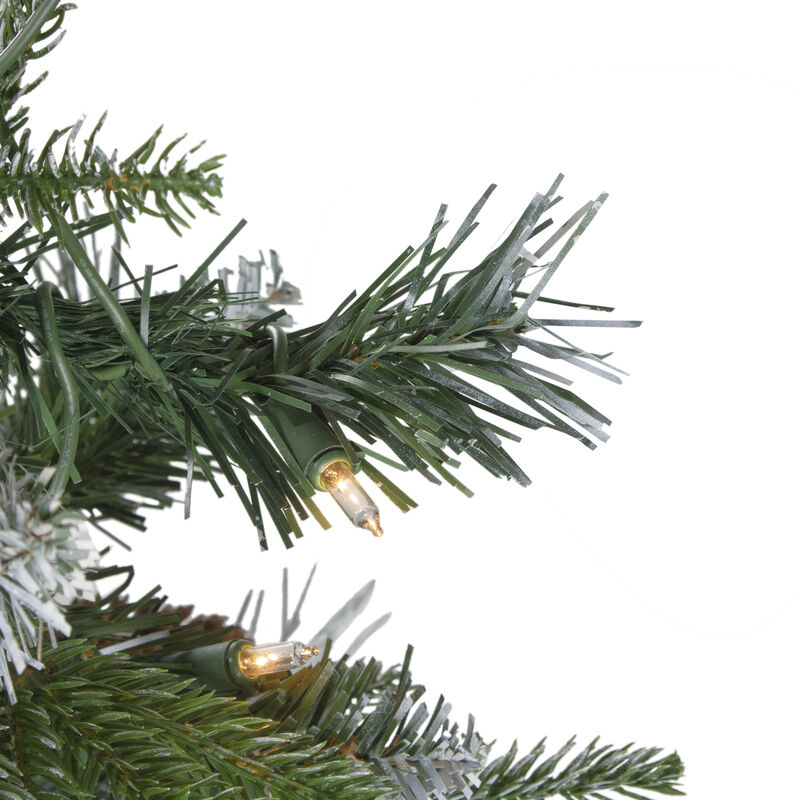 7ft Pre-Lit Frosted Mixed Berry Pine Artificial Christmas Tree - Clear Lights