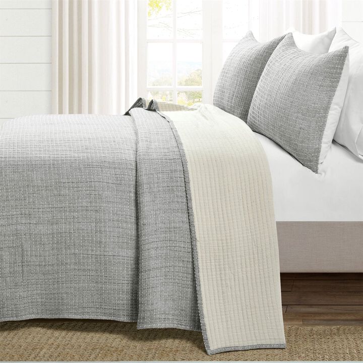 Cozy Reversible Cotton Yarn Woven 3-Piece Coverlet Set – Elegant Bedding for Any Bedroom