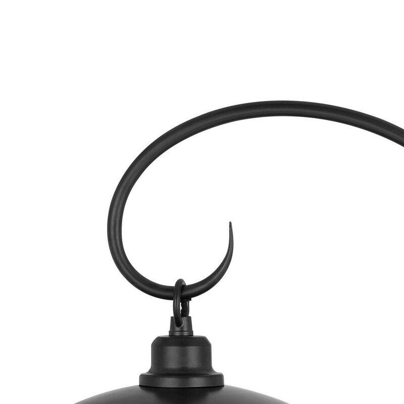 Lem 32 Inch Table Lamp, Classic Lantern, Glass Shade, Bronze Metal Finish - Benzara