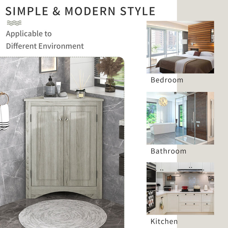 Merax Modern Triangle Bathroom Storage Cabinet