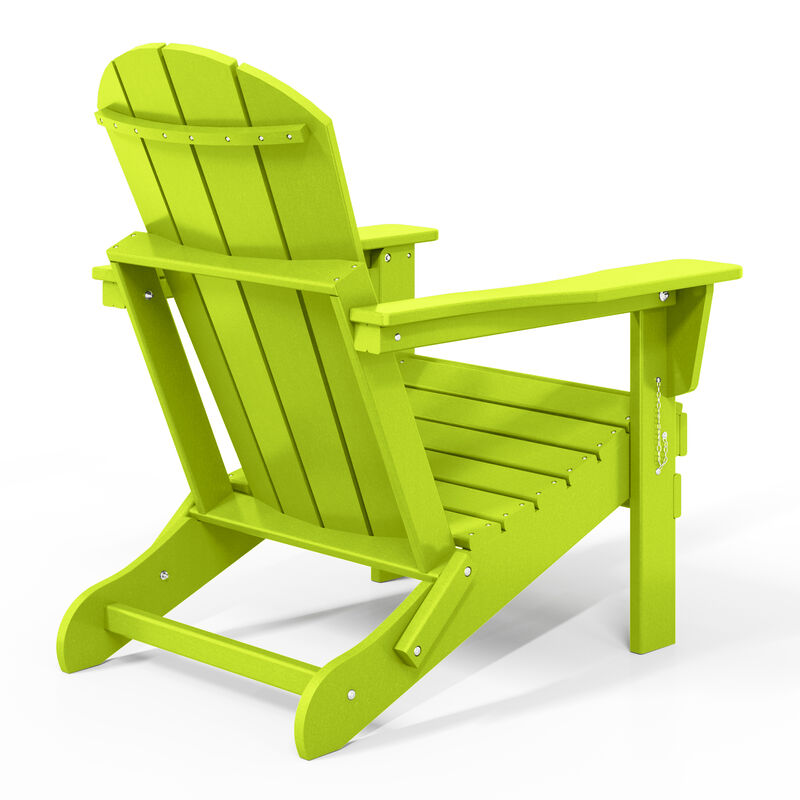 WestinTrends HDPE Outdoor Patio Folding Poly Adirondack Chair