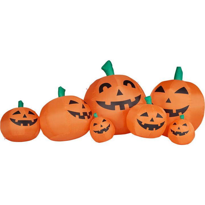 Haunted Hill Farm 10ft Inflatable Pumpkin Family with Lights