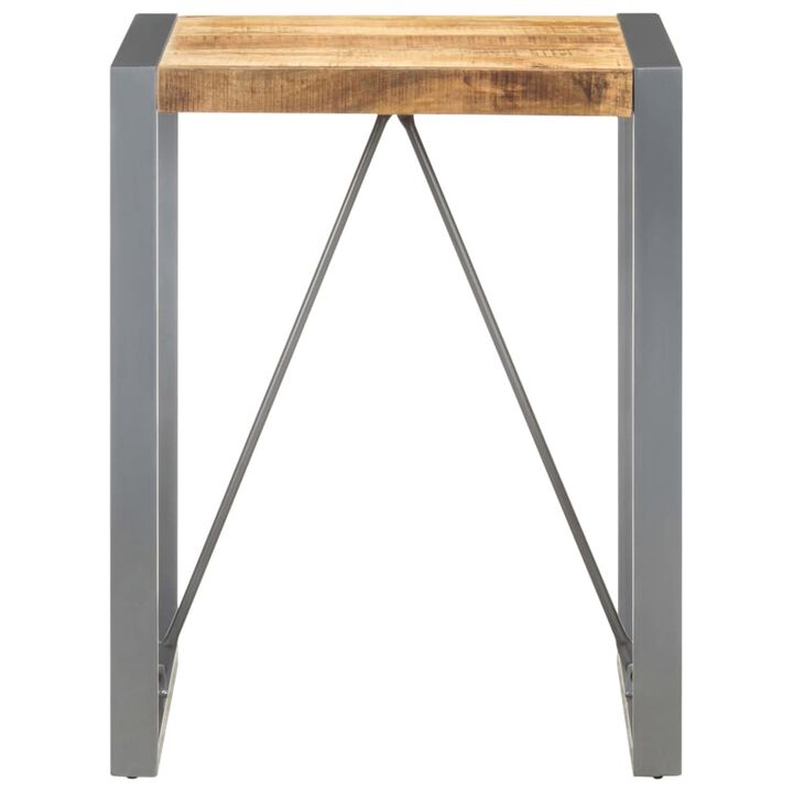 vidaXL Dining Table 23.6"x23.6"x29.5" Solid Rough Mango Wood
