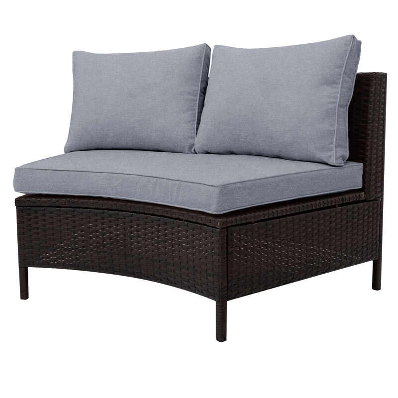 Merax All-Weather PE Rattan Wicker Sofa Set Outdoor Patio Sectional Furniture