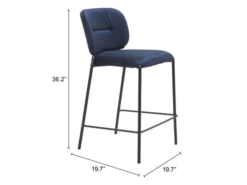 Plat Counter Stool (Set of 2) Blue