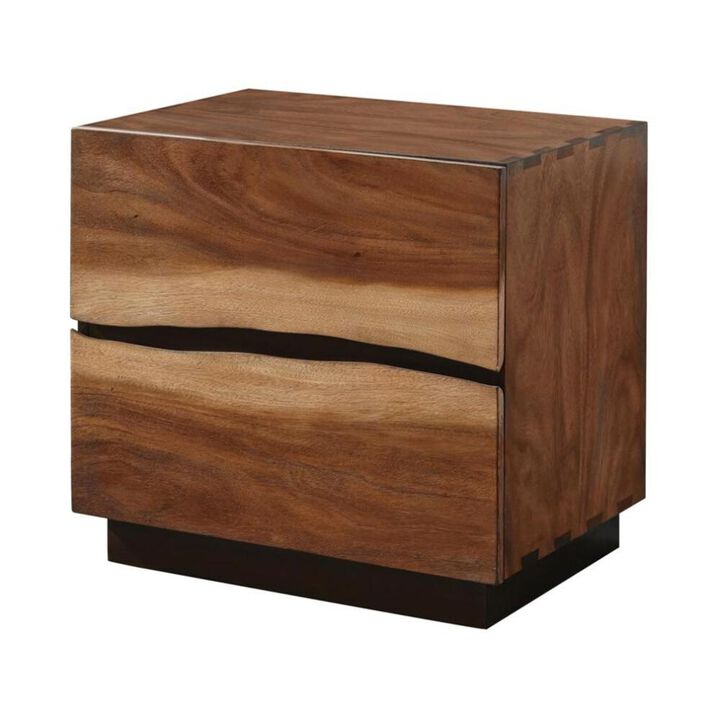 Coaster Winslow 2-drawer Nightstand Smokey Walnut and Coffee Bean
