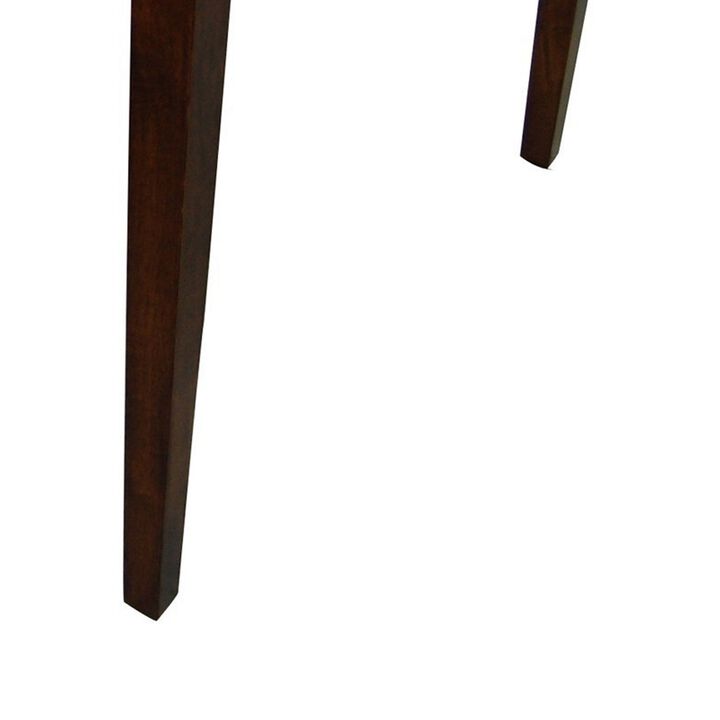 Nova 60 Inch Rectangular Dining Table, Tapered Legs, Rich Walnut Brown-Benzara