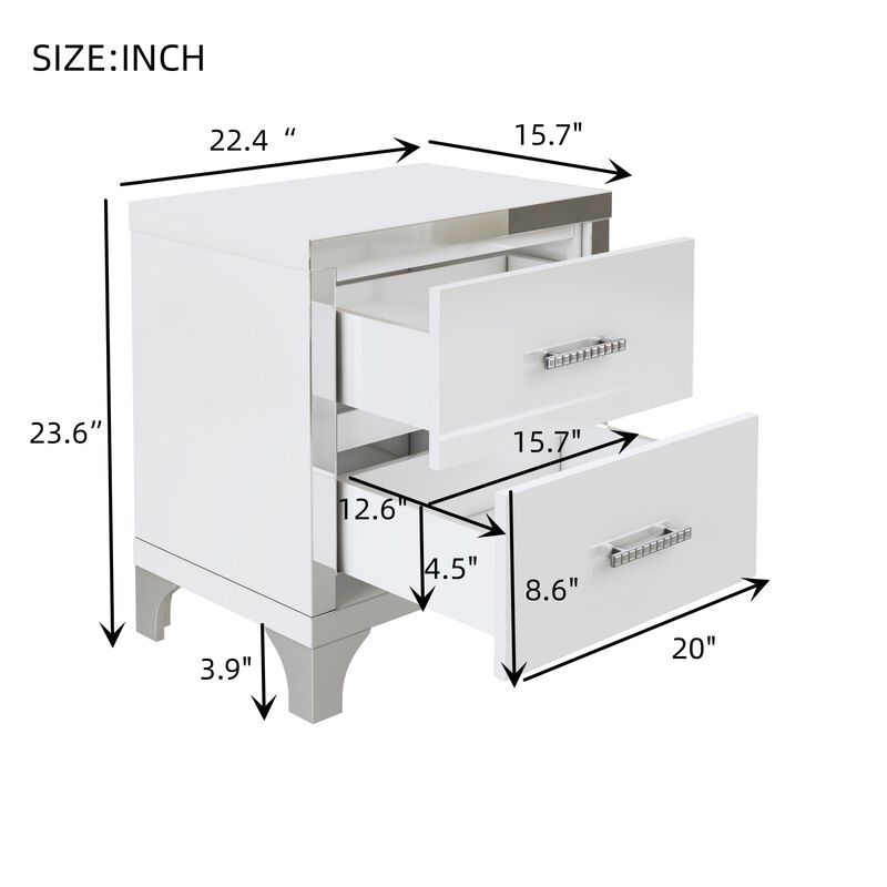 Merax 1 Dresser and 2 Nightstands Bedroom Set