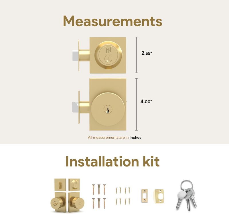 Mega Handles | Laura Knob and Deadbolt Combo