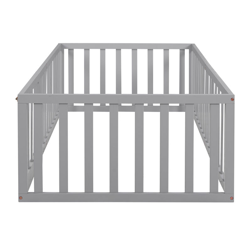 Merax Wood  Daybed Frame with Fence