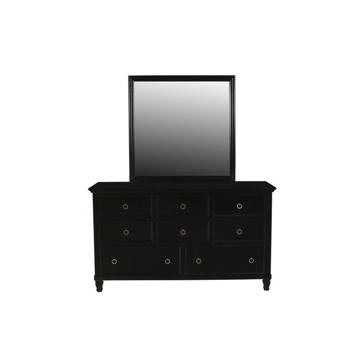 New Classic Furniture Furniture Tamarack 8-Drawer Wood Dresser with Mirror in Black