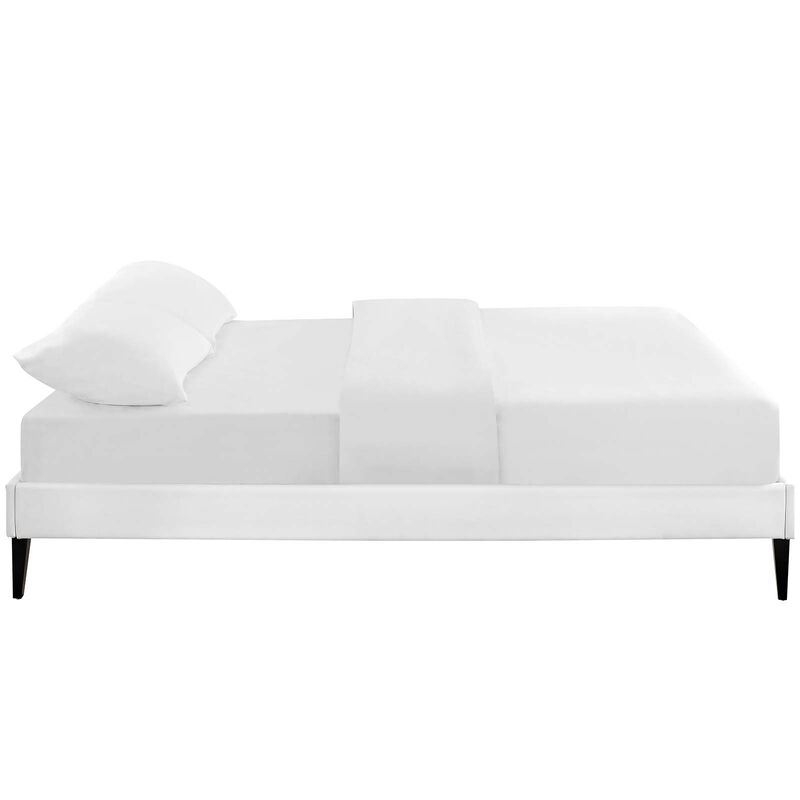 Modway - Tessie Queen Vinyl Bed Frame with Squared Tapered Legs