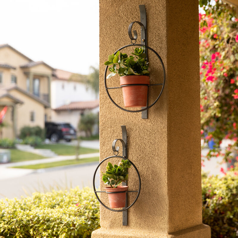 Tivoli 2-Piece Metal Hanging Planter Set