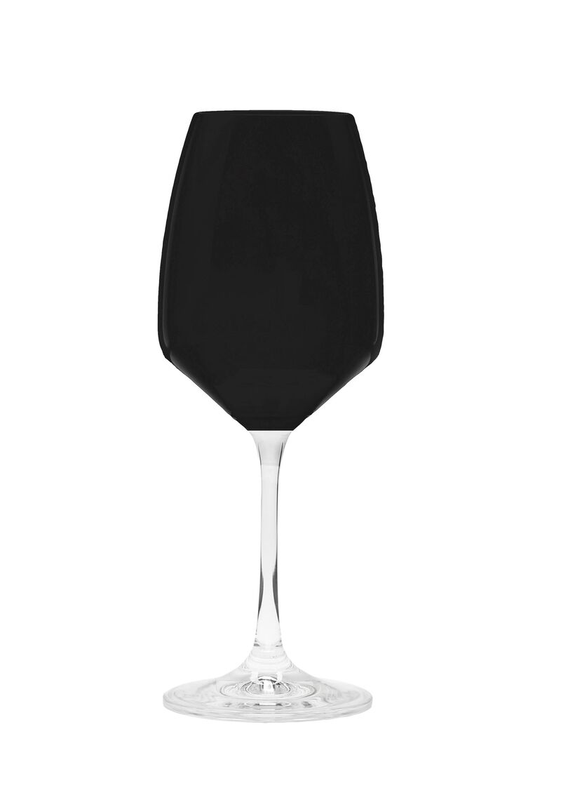 Set of 6 White Water Glasses with Clear Stem