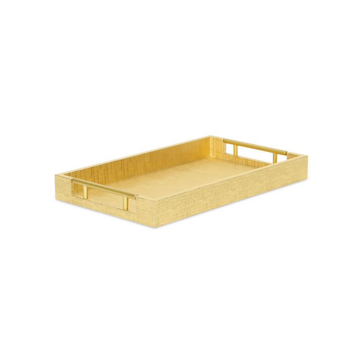 Lusan Vinyl Tray - Gold Faux Snakeskin