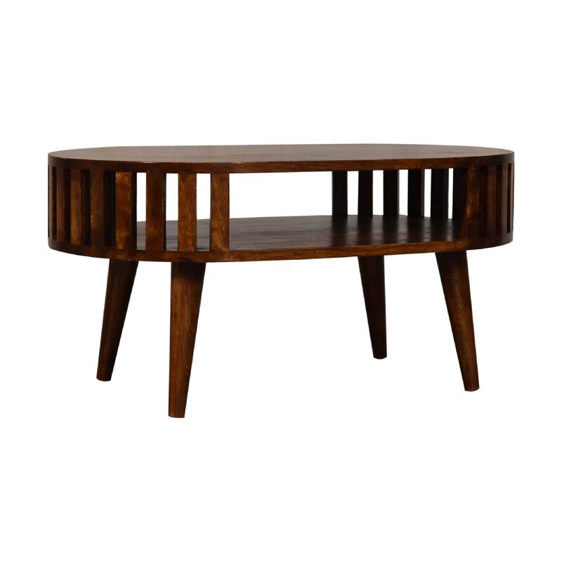 Ariella Chestnut  Open Shot Solid Wood Coffee Table