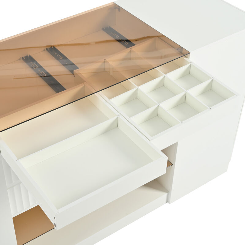Merax Modern Luxury Island Vanity Dresser and Storage Cabinet
