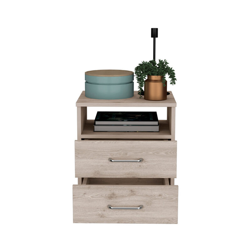 Nightstand Olienza, Bedroom, Light Gray