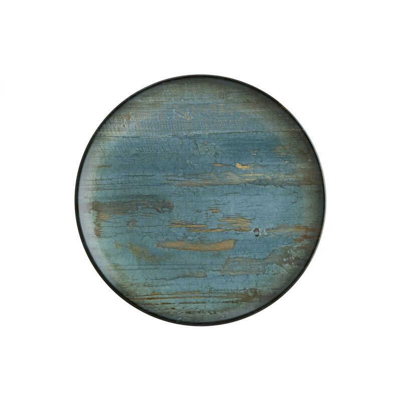 Madera dia.9" Round Decorated Porcelain Plate (Set of 4)