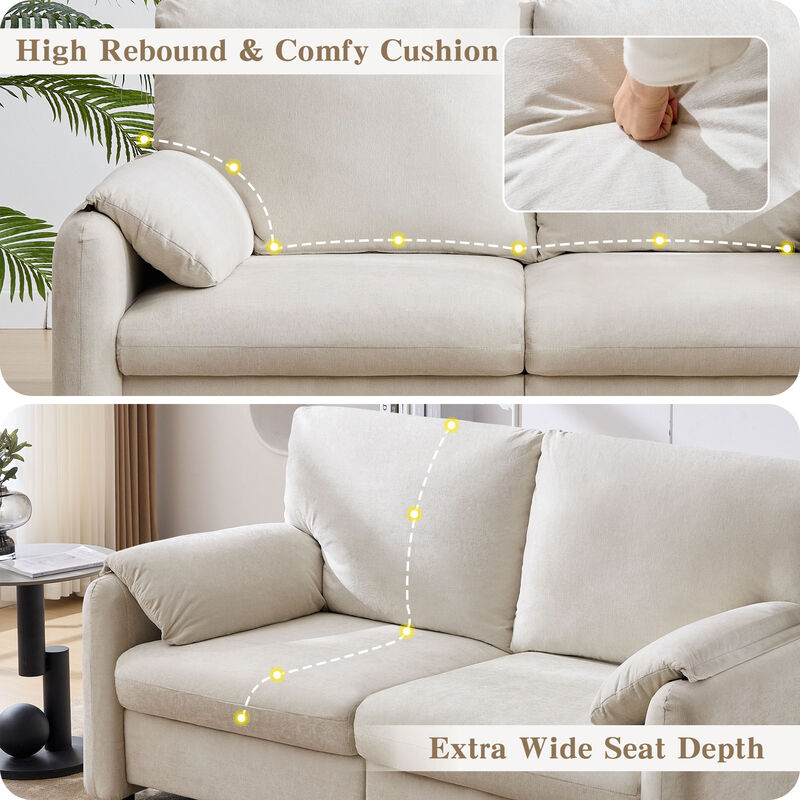Merax Chenille 2-Seat Sofa for Living Room