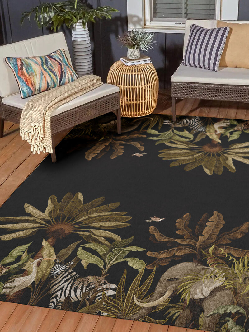 Tropics TC8 Black 8' x 10' Rug