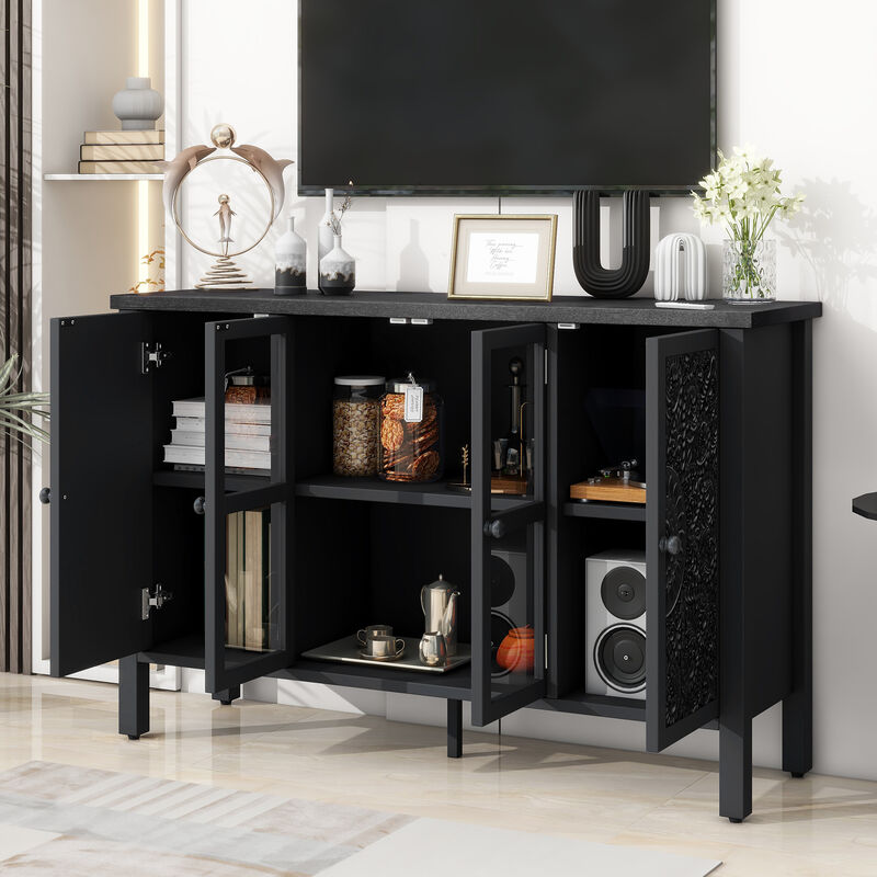 Merax Retro TV Stand Entertainment Center Media Console Cabinet
