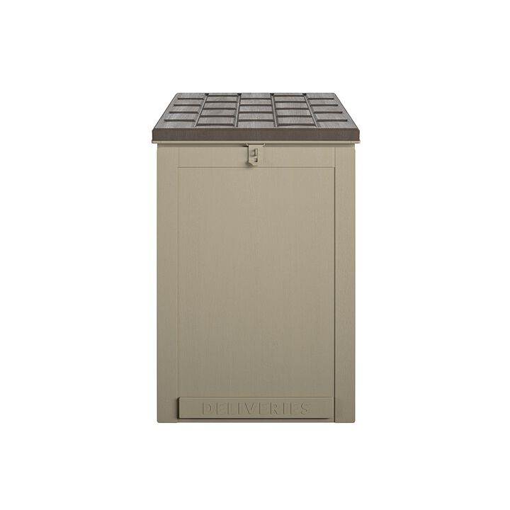 COSCO BoxGuard® Large Package Delivery Storage Box with Lock Loop, Tan