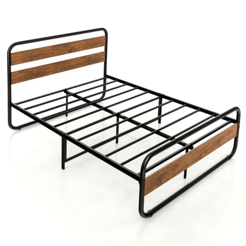 Hivvago Arc Platform Bed with Headboard and Footboard