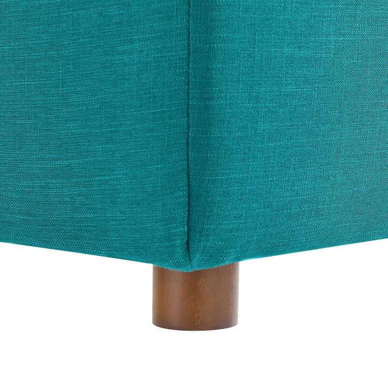 Commix Down Filled Overstuffed Ottoman Blue