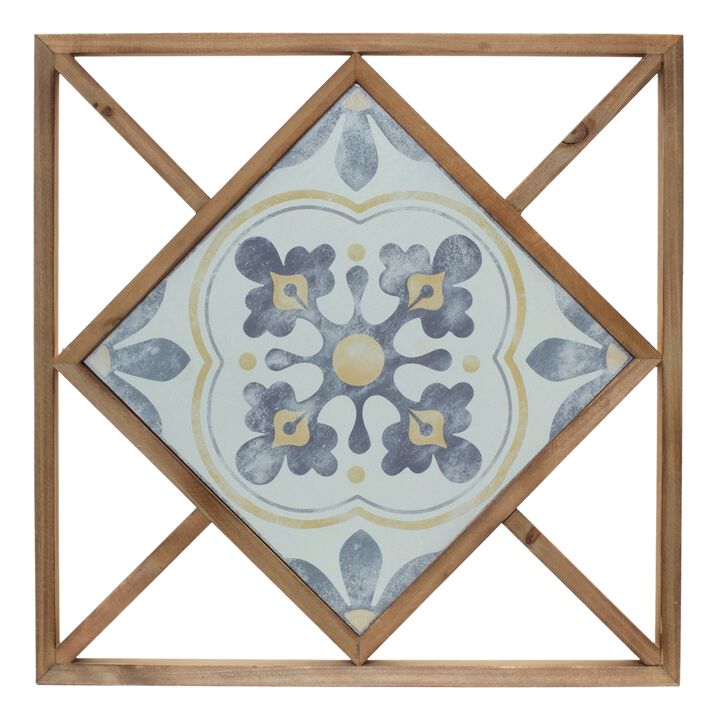 Wall Tile Set of 2 – MDF and Metal Wall Art for Modern, Industrial, and Rustic Home Styles