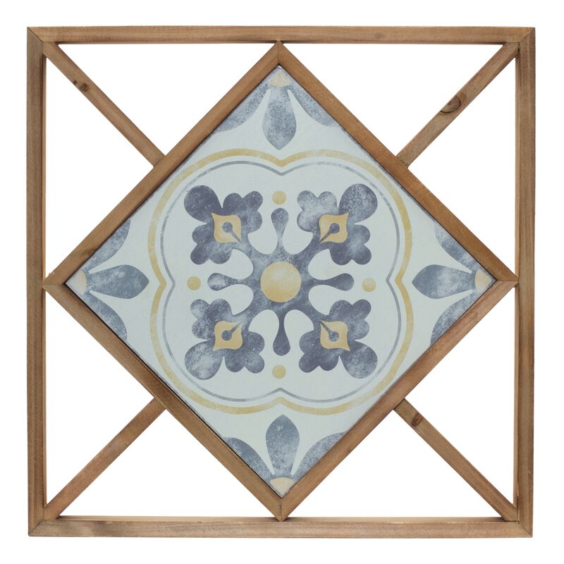Wall Tile Set of 2 – MDF and Metal Wall Art for Modern, Industrial, and Rustic Home Styles
