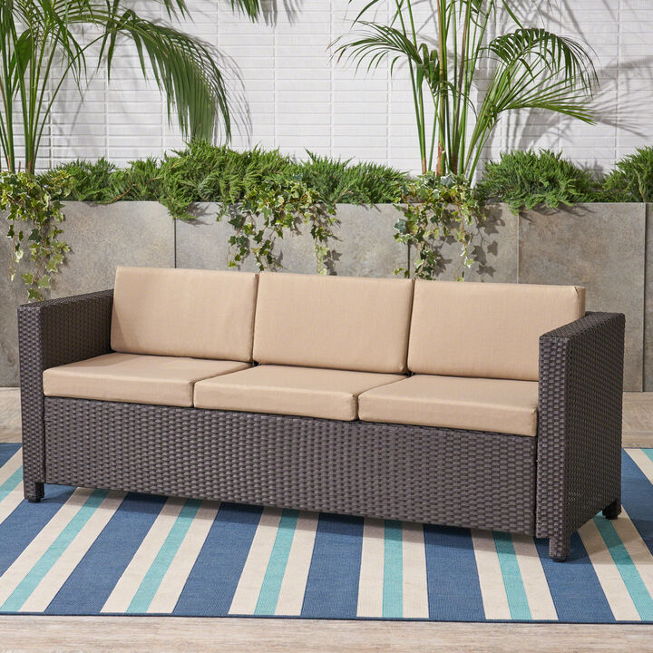 Merax Outdoor Patio 3 Seats Sofa