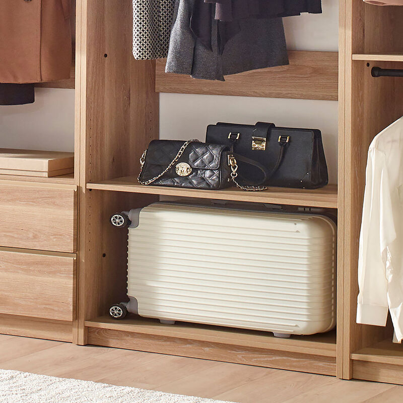 Prosper Oak Freestanding Walk in Wood Closet System