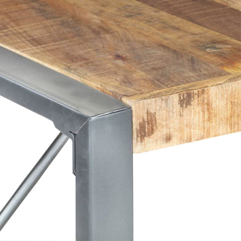 vidaXL Dining Table 55.1"x55.1"x29.5" Rough Mango Wood