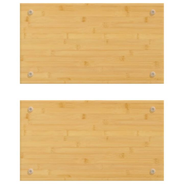 vidaXL Cooker Covers 2 pcs 19.7"x11"x0.6" Bamboo