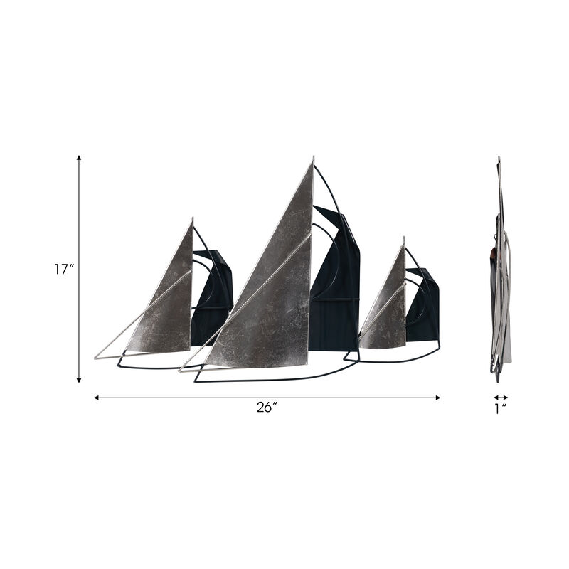 26" Sailboats Wall Decor