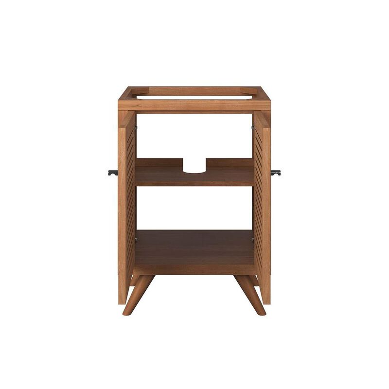 Modway Birdie 24 Teak Wood Bathroom Vanity Cabinet (Sink Basin Not Included)