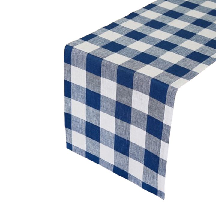 Solino Home 100% Pure Linen Table Runner | Buffalo Check