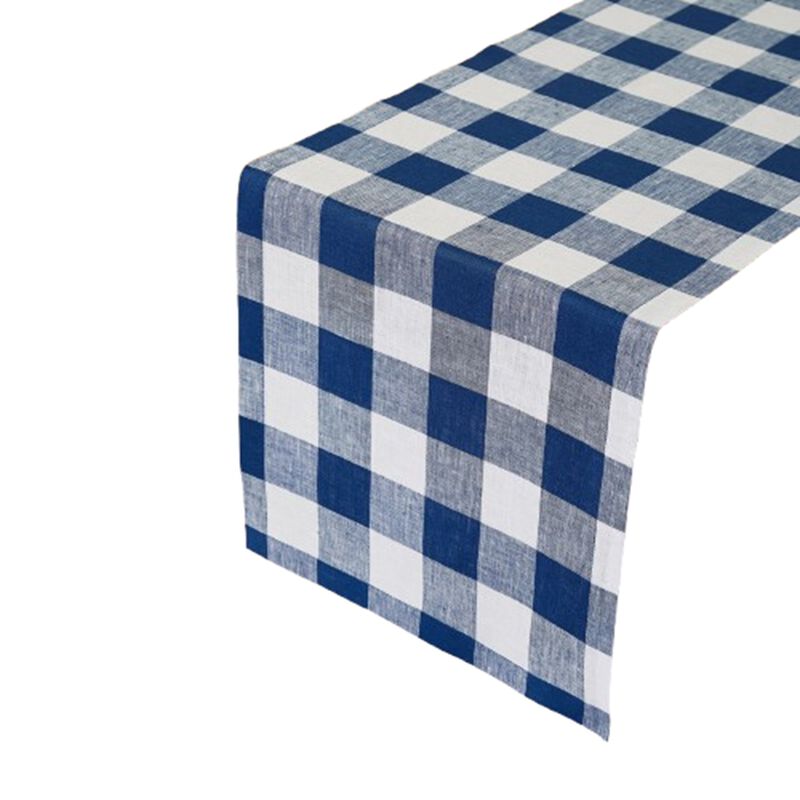 Solino Home 100% Pure Linen Table Runner | Buffalo Check