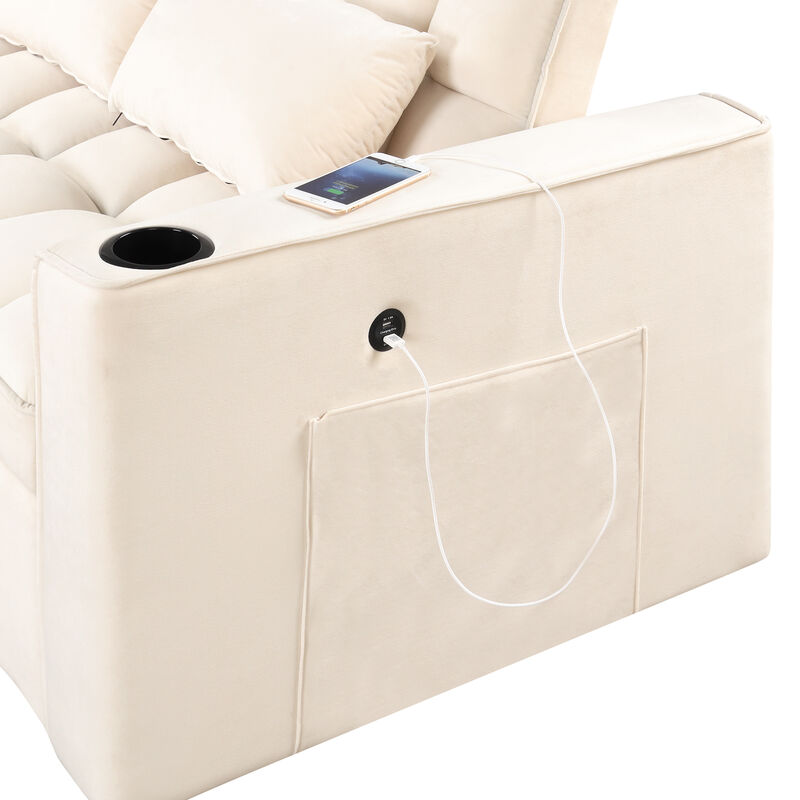 Merax 4-1 Multi-Functional Sofa Bed with Cup Holder