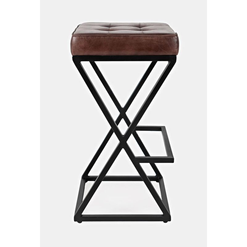 Jofran ed Modern Leather Backless Stool