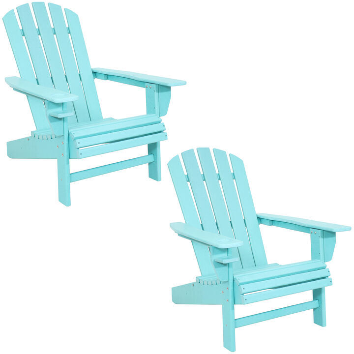 Sunnydaze All-Weather Adirondack Chair with Drink Holder