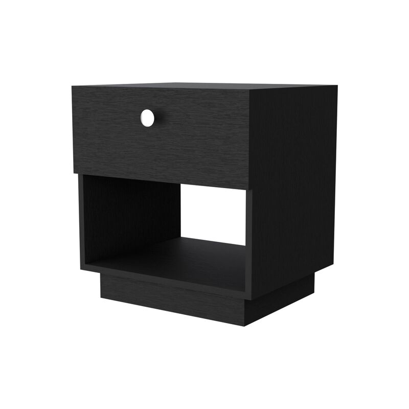 Peyton 2 Piece Bedroom Set, Armoire + Nightstand, Black