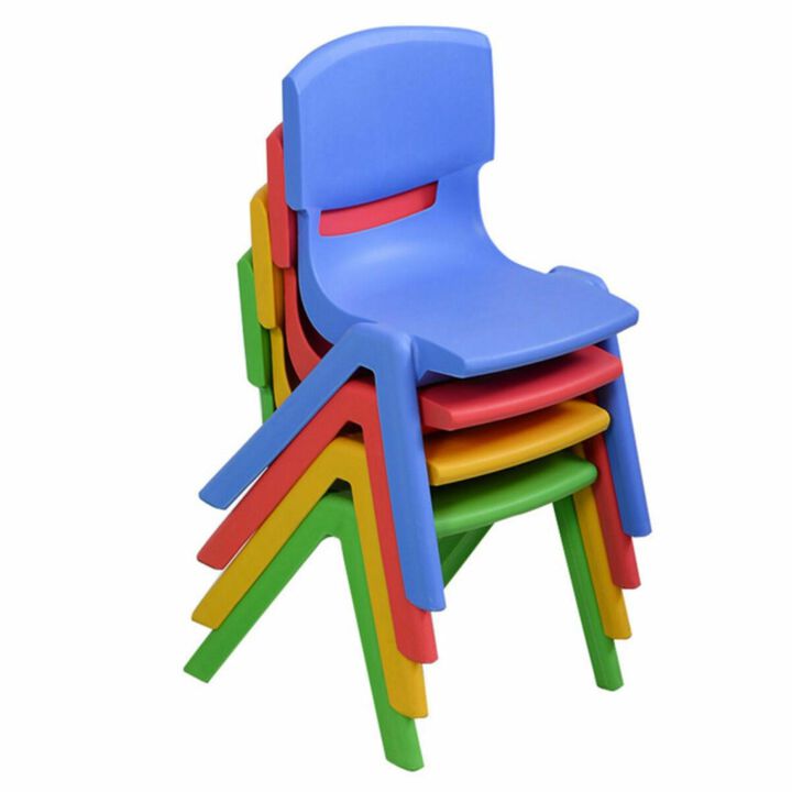 Hivvago 4-pack Colorful Stackable Plastic Children Chairs